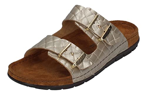 Rohde Damen Clogs Pantoletten Leder Rodigo-D 5863, Größe:41 EU, Farbe:Gold von Rohde