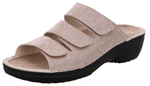 Rohde 5772 Cremona Damen Schuhe Pantoletten Clogs Leder, Größe:38 EU, Farbe:Beige von Rohde