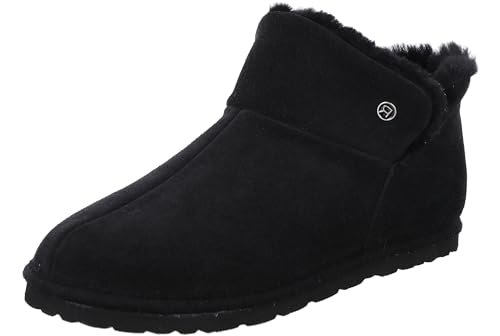 Rohde Damen Hausschuh Stiefelette Schlupfschuh Leder Lammfell Gardena 7076, Größe:40 EU, Farbe:Schwarz von Rohde