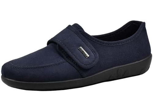 Rohde Damen Hausschuhe Slipper Klettverschluss trageangenehm Ballerup 2222, Größe:40 EU, Farbe:Mehrfarbig von Rohde