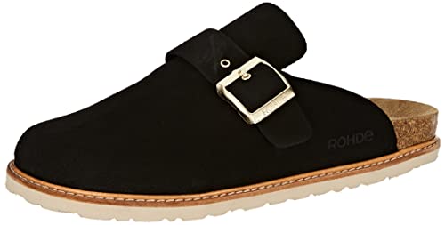 Rohde Damen Messina Hausschuh, 90 schwarz, 42 EU Rohde Damen Messina Hausschuh, 90 schwarz, 42 EU von Rohde