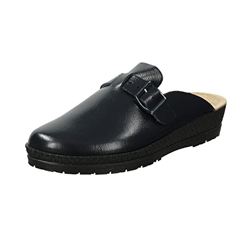 Rohde Neustadt D 1447 Schuhe Damen Pantoletten Clogs Weite G, Größe:35 EU, Farbe:Blau von Rohde