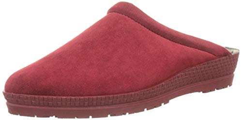 Rohde Neustadt D 2291 Schuhe Damen Hausschuhe Pantoffeln Clogs Schurwolle, Größe:43 EU, Farbe:Rot von Rohde