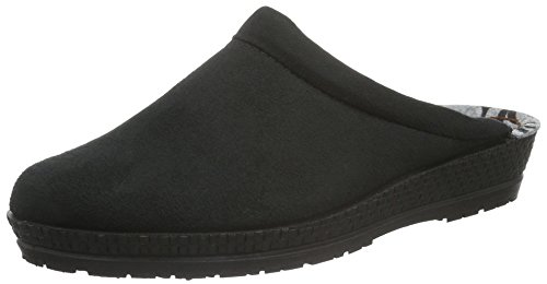 Rohde Neustadt D 2291 Schuhe Damen Hausschuhe Pantoffeln Clogs Schurwolle, Größe:37 EU, Farbe:Schwarz von Rohde