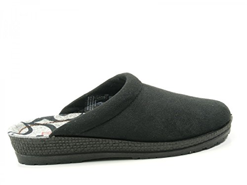 Rohde Neustadt D 2291 Schuhe Damen Hausschuhe Pantoffeln Clogs Schurwolle, Größe:37 EU, Farbe:Schwarz von Rohde