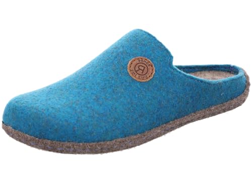 Rohde Damen Pantoffel Hausschuh Filz Follonica 7032, Größe:40 EU, Farbe:Türkis von Rohde