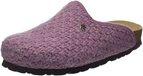 Rohde Damen Pantoffel Hausschuh Strickobermaterial Alba 6076, Größe:37 EU, Farbe:Rosa von Rohde