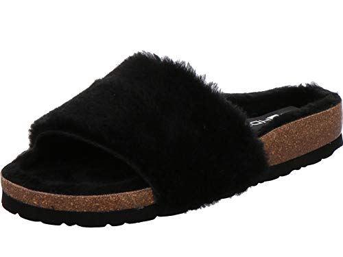 Rohde Damen Pantoffeln Hausschuhe Alba 6060, Größe:36 EU, Farbe:Schwarz von Rohde