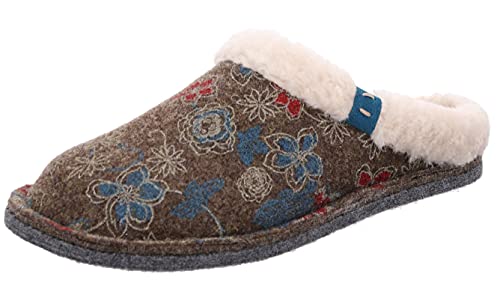 Rohde Damen Pantoffeln Hausschuhe Filzsohle Lucca-D 6827, Größe:41 EU, Farbe:Braun von Rohde
