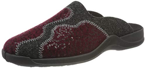 Rohde Damen Pantoffeln Hausschuhe Softfilz Vaasa-D 2310, Größe:42 EU, Farbe:Rot von Rohde