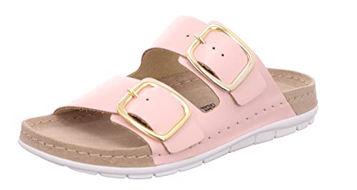 Rohde Damen Pantolette Lackleder Schnalle Memoryfußbett Rodigo-D 5877, Größe:37 EU, Farbe:Rosa von Rohde