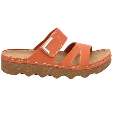 Rohde Damen Pantolette Nubukleder mit edlen Schnallen und Plateau Foggia-D 6227, Größe:39 EU, Farbe:Schwarz von Rohde