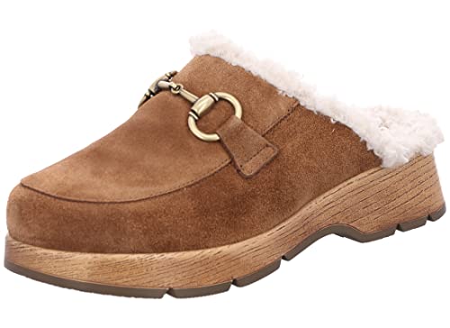 Rohde Damen Pantolette Plateausohle Clog Warmfutter Licata 7004, Größe:42 EU, Farbe:Braun von Rohde
