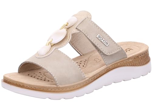 Rohde Damen Pantolette Steinverzierung Klettverschluss Baviera 1305, Größe:39 EU, Farbe:Beige Rohde Damen Pantolette Steinverzierung Klettverschluss Baviera 1305, Größe:39 EU, Farbe:Beige von Rohde