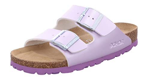 Rohde Damen Pantolette Zwei Riemen Metallic Effekt Weite G Perlato Alba 5623, Größe:40 EU, Farbe:Violett von Rohde