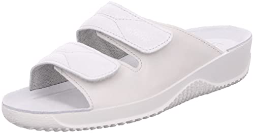 Rohde Damen Pantoletten Leder Clogs Ledertieffußbett Soltau-40 1947, Größe:43 EU, Farbe:Grau von Rohde