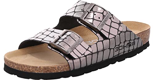 Rohde Damen Pantoletten Schuhe Schnallen Clogs Alba 5656, Größe:40 EU, Farbe:Braun von Rohde