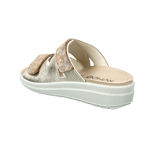 Rohde Damen, Frauen, Pantoletten, Slipper,Wechselfußbett,Sommerschuhe,sommerclogs,Sandalen,Freizeitschuhe,Schlupfschuhe,Gold,40 EU / 6.5 UK von Rohde