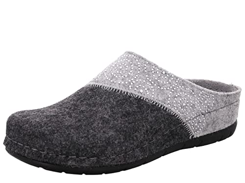 Rohde Damen Hausschuhe Softfilz Pantoffeln Rodigo-40 6031, Größe:40 EU, Farbe:Grau von Rohde
