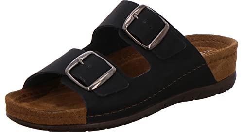 Rohde RODIGO-40 Damen, Frauen, Pantoletten, Slipper,Slides,Sandalen,Sommerschuhe,Freizeitschuhe,Backless Slipper,Mules,SCHWARZ,36 EU von Rohde