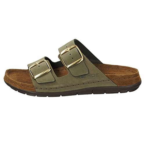 Rohde RODIGO-D Herren, Männer, Pantoletten, Slipper,Slides,Sandalen,Sommerschuhe,Freizeitschuhe,Sandalen,Freizeitschuhe,Olive,38 EU von Rohde