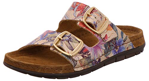 Rohde Damen, Frauen, Klassische Sandalen, Sandalen,Pantoletten,Sommerschuhe,Hausschuhe,Leder-fußbett,Gold,38 EU / 5 UK von Rohde