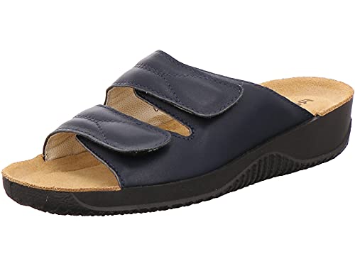 Rohde Damen Sandalen Pantoletten Clogs Weite F Soltau-40 1940, Größe:42 EU, Farbe:Blau von Rohde