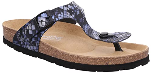 Rohde Damen Schuhe Clogs Pantoletten Zehentrenner Alba 5591, Größe:40 EU, Farbe:Blau von Rohde