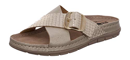 Rohde Damen Schuhe Pantoletten Clogs Rodigo 5861, Größe:41 EU, Farbe:Gold von Rohde