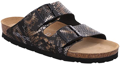 Rohde Damen Schuhe Pantoletten Keilabsatz Clogs Alba 5579, Größe:41 EU, Farbe:Braun von Rohde