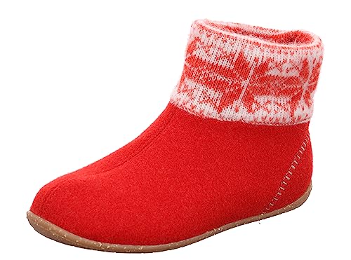 Rohde Damen Pantoffeln Stiefeletten Filz Tivoli-D 6869, Größe:40 EU, Farbe:Rot von Rohde