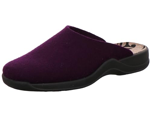 Rohde 2309 Vaasa-D Schuhe Damen Hausschuhe Pantoffeln Weite G, Größe:40 EU, Farbe:Violett von Rohde