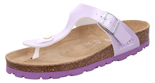 Rohde Damen Zehentrenner Pantolette Weite G Metallic Perlato Alba 5600, Größe:41 EU, Farbe:Violett von Rohde