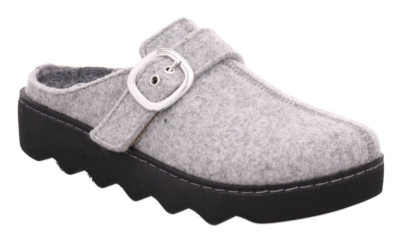 Rohde FOGGIA Pantoffel Hausschuh, Schlappen, Clog mit Plateausohle von Rohde