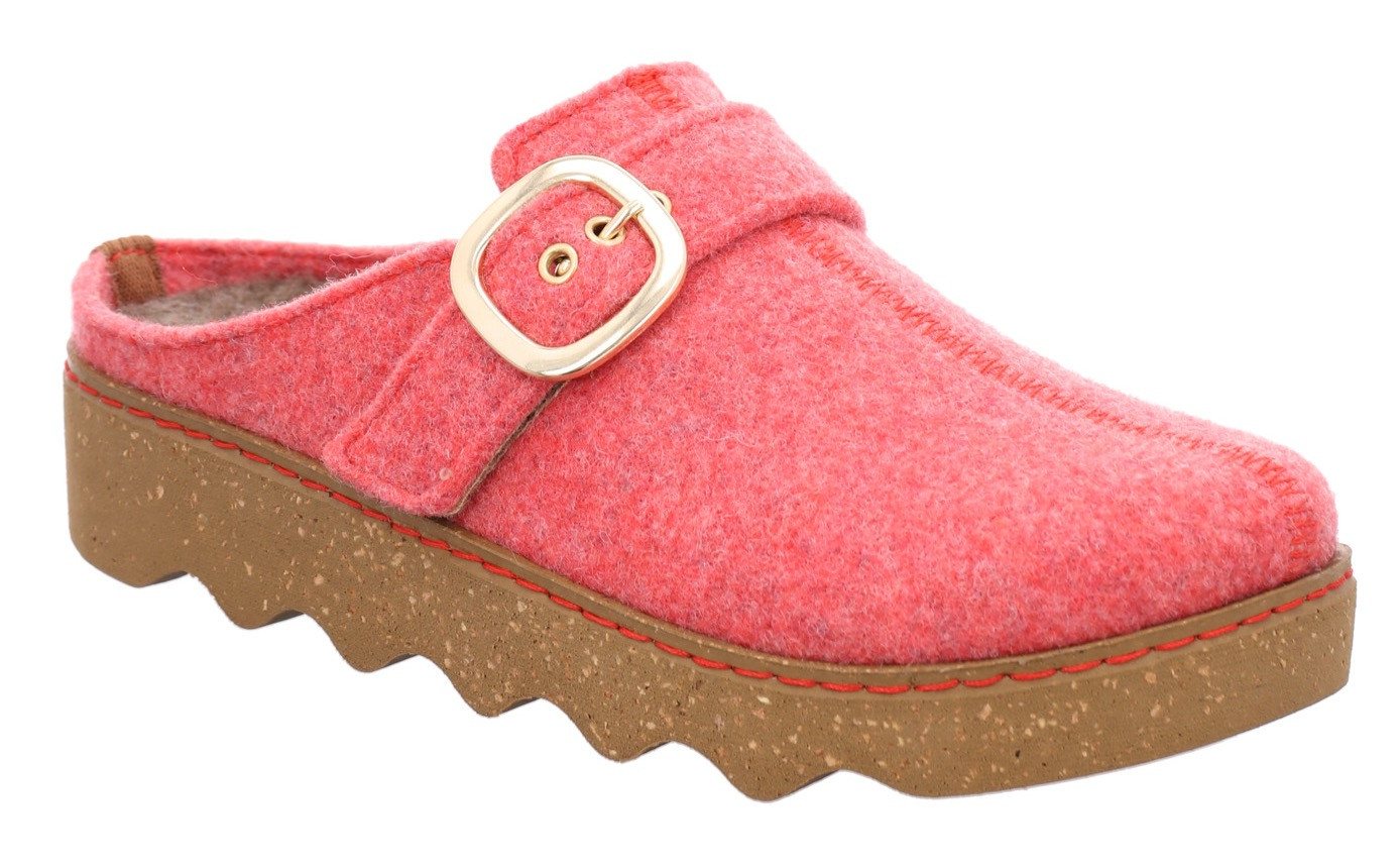 Rohde FOGGIA Pantoffel Hausschuh, Schlappen, Clog mit Plateausohle von Rohde