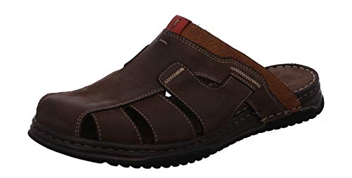 Rohde Herren Pantoletten Clogs Leder geschlossen Bitonto 6090, Größe:42 EU, Farbe:Braun von Rohde