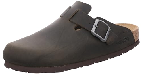 Rohde Herren Clog Pantolette Leder Schnalle bequem Grado 6698, Größe:41 EU, Farbe:Mehrfarbig von Rohde