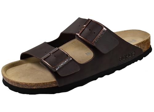 Rohde Herren Pantoletten GRADO Hausschuhe Clogs 5925 Braun, Schuhgröße:42 EU von Rohde