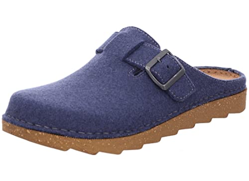 Rohde Herren Hausschuh Softfilz Pantoffel Foggia-H 7102, Größe:44 EU, Farbe:Blau von Rohde