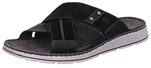 Rohde Herren Leder Pantoletten Clogs Brunello 5982, Größe:43 EU, Farbe:Grau von Rohde