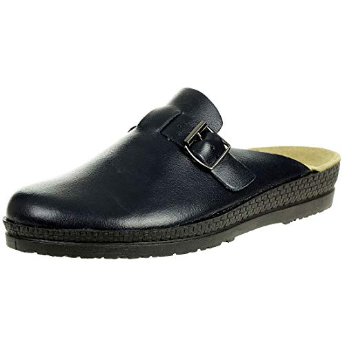 Rohde 1511 Neustadt-H Schuhe Herren Sandalen Pantoletten Leder Clogs, Größe:41 EU, Farbe:Blau von Rohde