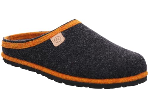 Rohde Herren Pantoffel Filz Hausschuh Wechselfußbett Weite G H.Meran 6910, Größe:44 EU, Farbe:Schwarz von Rohde