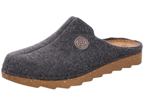 Rohde Herren Pantoffel Hausschuh Softfilz Foggia-H 7100, Größe:42 EU, Farbe:Grau von Rohde