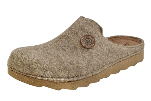Rohde Herren Pantoffel Hausschuh Softfilz Foggia-H 7100, Größe:44 EU, Farbe:Beige von Rohde