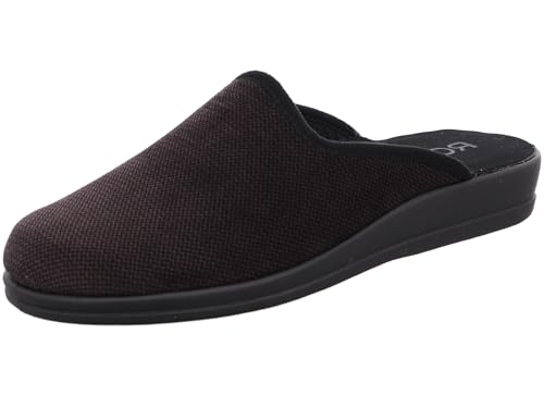 Rohde Herren Pantoffel Hausschuh leicht gepolstert Textil Lekeberg 2680, Größe:44 EU, Farbe:Grau von Rohde