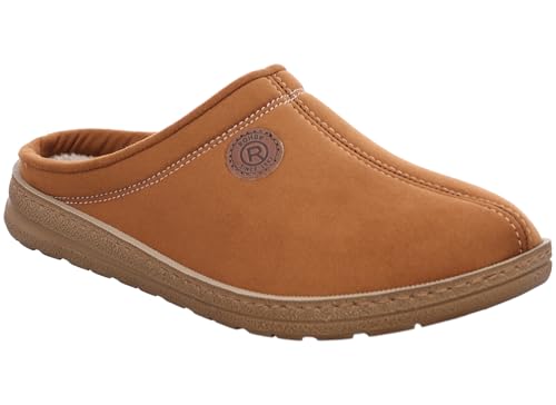 Rohde Herren Pantoffel Hausschuh warm gefüttert Wechselfußbett Asiago 7141, Größe:45 EU, Farbe:Braun von Rohde