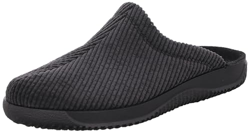 Rohde Herren Pantoffel Textil Kunststoff Sohle Cord Soltau-H 2787, Größe:41 EU, Farbe:Schwarz von Rohde