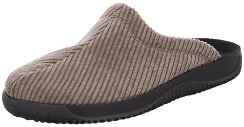 Rohde Herren Pantoffel Textil Kunststoff Sohle Cord Soltau-H 2787, Größe:44 EU, Farbe:Grün von Rohde