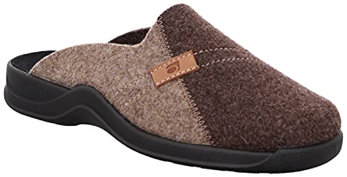 Rohde Herren Pantoffeln Hausschuhe Filz Vaasa-H 2731, Größe:43 EU, Farbe:Braun von Rohde