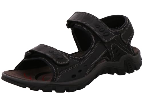 Rohde Herren Sandale Trekking Leder Klettverschluss Barolo 5930, Größe:45 EU, Farbe:Schwarz von Rohde